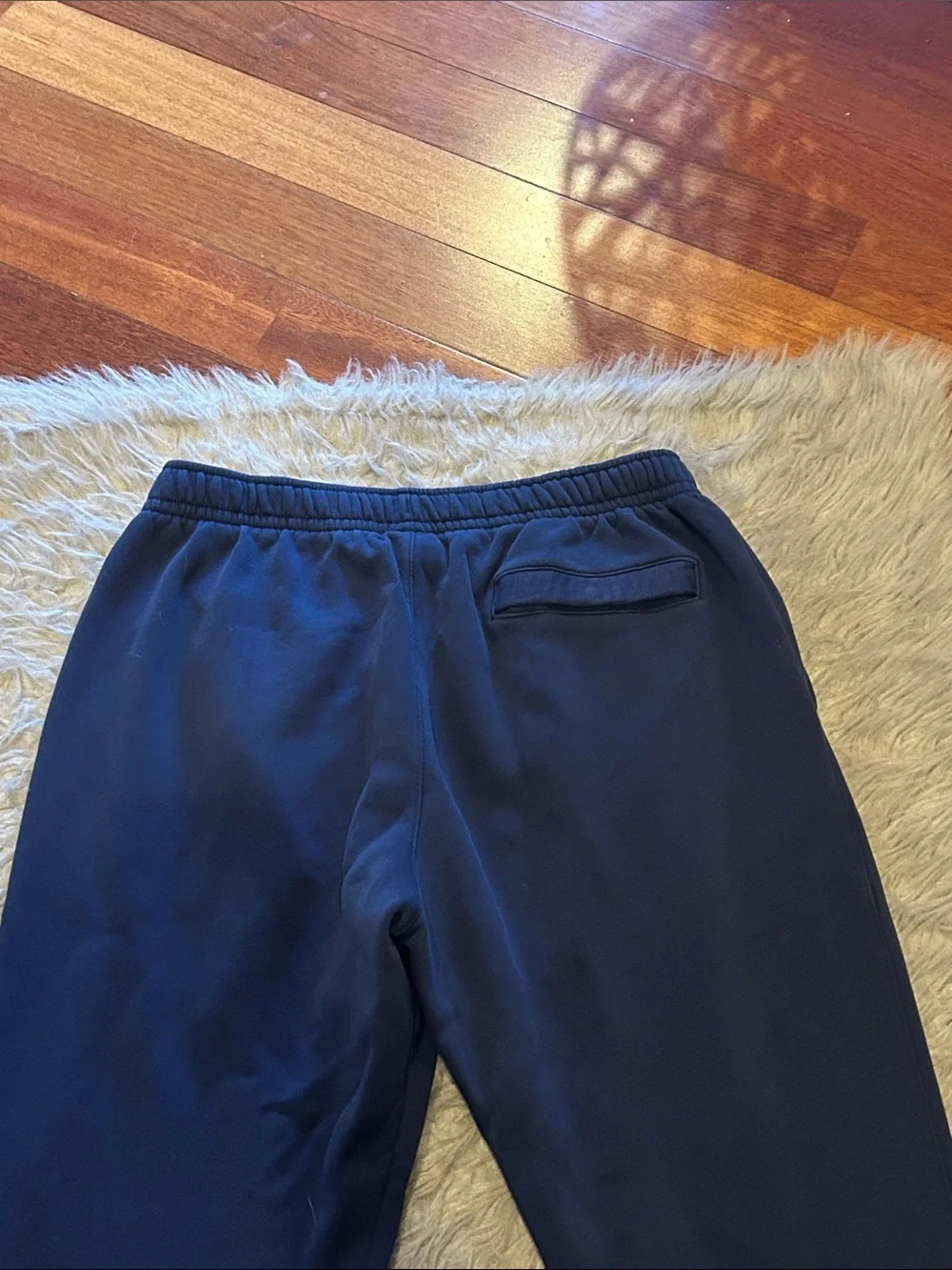 Nike Men’s  Dark Blue Fleece Joggers with White Swoosh